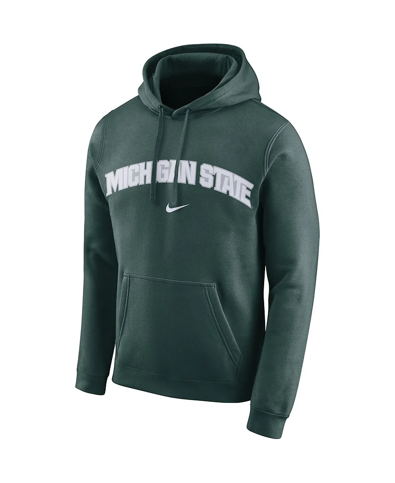 Men's Nike Green Michigan State Spartans Arch Club Fleece Pullover V-Neck Hoodie
