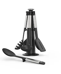 Joseph Joseph Elevate Silicone Carousel 5-Piece Utensil Set with Rotating Storage Stand