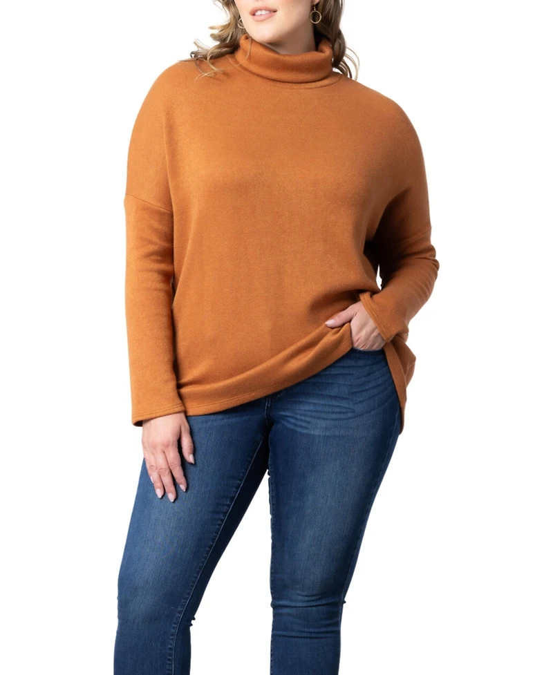 Women's Plus Paris Turtleneck Tunic Sweater
