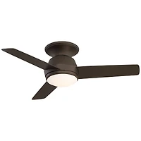 44" Casa Vieja Marbella Breeze Modern Indoor Hugger Ceiling Fan with Dimmable Led Light Remote Control Bronze Opal Glass for Living Room Kitchen