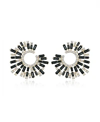 Ettika Opulent Crystal Stardust 18K Gold Plated Open Circle Earrings