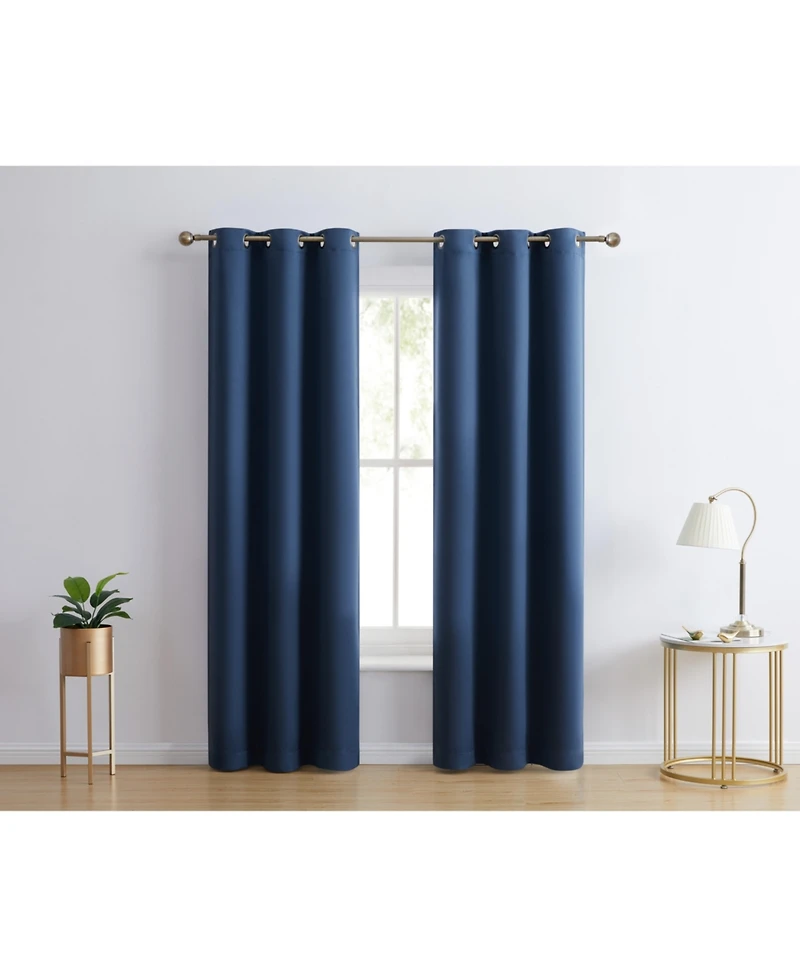 Hlc.me Laurance Full Shaded Blackout Curtains - Thermal Insulation Light Blocking Home Theater Grommet Window Drapery Basement Curtains