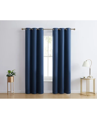 Hlc.me Laurance Full Shaded Blackout Curtains - Thermal Insulation Light Blocking Home Theater Grommet Window Drapery Basement Curtains