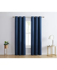Hlc.me Laurance Full Shaded Blackout Curtains - Thermal Insulation Light Blocking Home Theater Grommet Window Drapery Basement Curtains