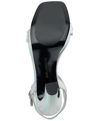Karl Lagerfeld Paris Women's Jala Embellished Ankle-Strap Platform Sandals