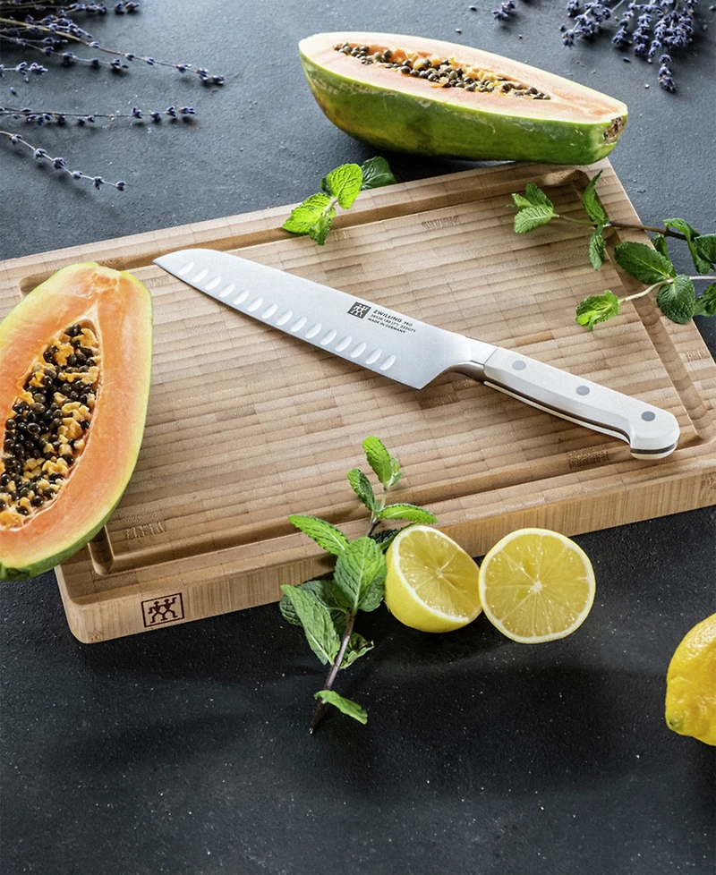 Zwilling Pro Le Blanc 7" Slim Hollow Edge Santoku Knife