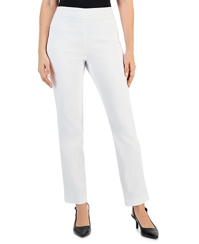 Jm Collection Petite Tummy-Control Cambridge Stretch Slim-Leg Pants, Created for Macy's