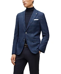 Boss by Hugo Boss Men's Checked Stretch Slim-Fit Jacket