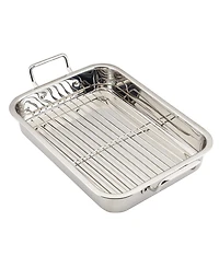 Farberware Classic Series Stainless Steel 17" x 12.25" Roaster with Rack