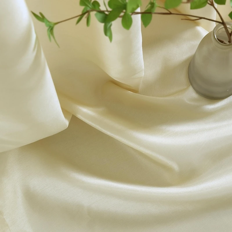 Hlc.me Jefferson Faux Silk Semi Sheer Light Filtering Microfiber Lined Grommet Lightweight Window Curtains Drapery for Bedroom