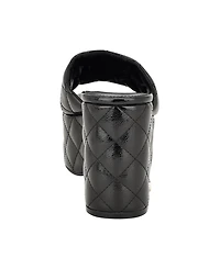 Guess Women's Yanni Quilted Platform Block Heel Sandals