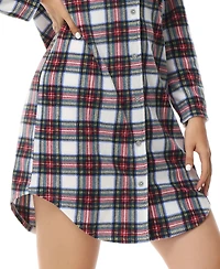 Ink+Ivy Women's Long Sleeve Notch Collar Sleepshirt Nightgown