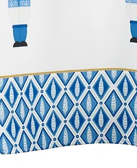 Avanti Nutcracker Trellis Shower Curtain and Shower Hooks, 13 Piece Set