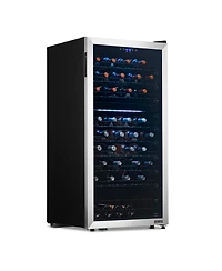 Newair Freestanding Bottle Dual Zone Compressor Wine Fridge with Low-Vibration Ultra-Quiet Inverter Compressor