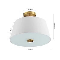 Jonathan Y Isabella Modern Midcentury Iron Led Semi Flush Mount