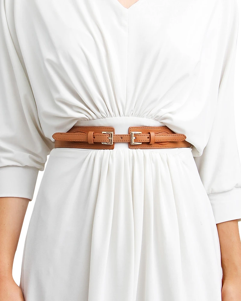 Belle & Bloom London Fog Leather Waist Belt