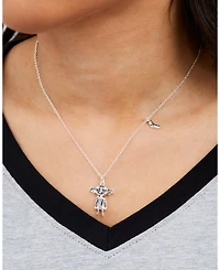 Harry Potter Dobby House Elf and Sock Silver Plated Necklace, 18"