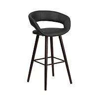 Plath Wood Ultramodern Bar Counter Stool With Upholstered Seat