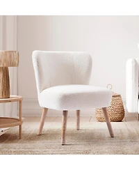 25.5" Wide Upholstered Boucle Accent Chair