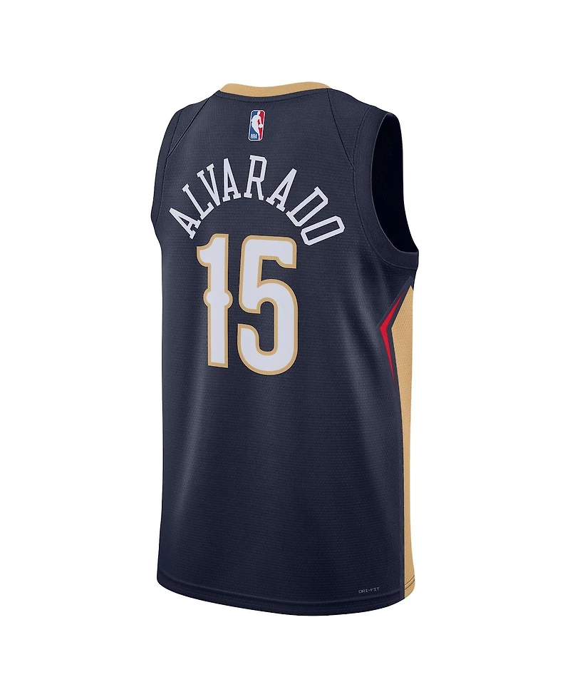 Men's and Women's Nike Jose Alvarado Navy New Orleans Pelicans Swingman Jersey - Association Edition