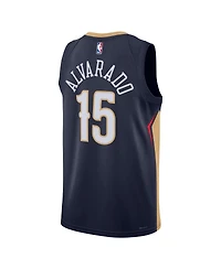Men's and Women's Nike Jose Alvarado Navy New Orleans Pelicans Swingman Jersey - Association Edition