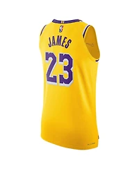 Men's Nike LeBron James Gold Los Angeles Lakers Authentic Player Jersey - Icon Edition