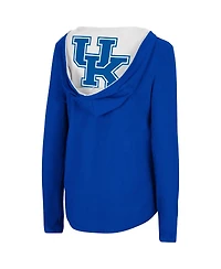 Women's Colosseum Royal Kentucky Wildcats Catalina Hoodie Long Sleeve T-shirt