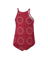 Women's Colosseum x Wrangler Crimson Distressed Alabama Tide Bandana Tank Top