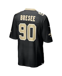 Men's Nike Bryan Bresee Black New Orleans Saints 2023 Nfl Draft First Round Pick Game Jersey