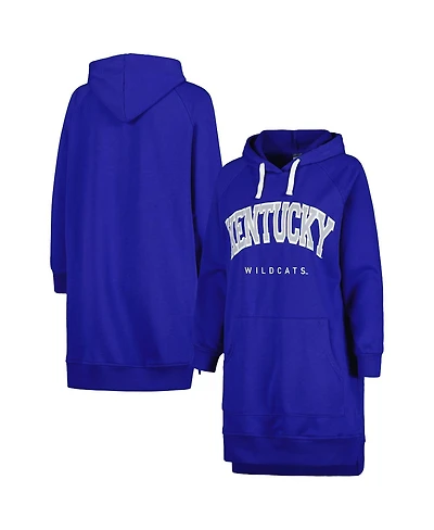 Women's Gameday Couture Royal Kentucky Wildcats Take a Knee Raglan Hooded Sweatshirt Dress