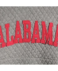 Women's Pressbox Heather Charcoal Alabama Crimson Tide Moose Quilted Pullover Sweatshirt