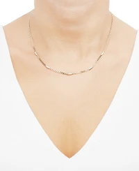Diamond Mini Cluster Station 18" Collar Necklace (1/5 ct. t.w.) in 14k Gold-Plated Sterling Silver