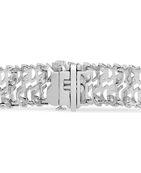 Diamond Leaf-Inspired Link Bracelet (1 ct. t.w.) in Sterling Silver