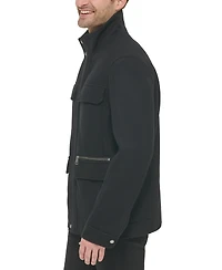 Cole Haan Men's Melton Wool Multi-Pocket Field Coat