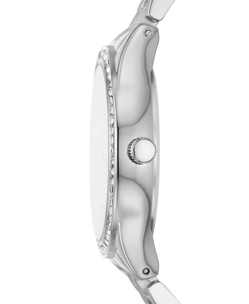 Folio Women's Quartz Three Hand Silver-Tone Alloy Watch 33mm, Gift Set