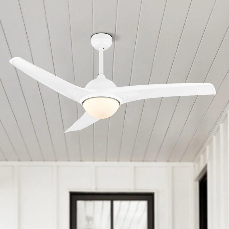 Sully Contemporary Industrial Iron/Plastic Integrated Led Ceiling Fan