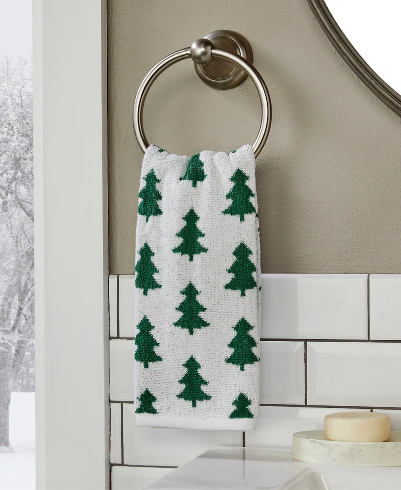Skl Home Holiday Trees Cotton 2 Piece Hand Towel Set