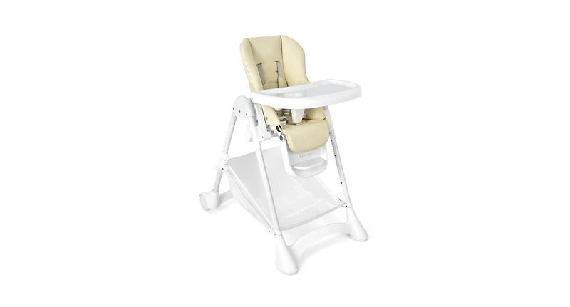 Slickblue Girls Folding Chair with Wheel Tray Storage Basket