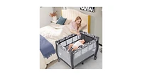 Portable Baby Playard with Changing Table Bassinet and Music Box