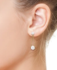 Effy Freshwater Pearl (4 & 6mm) Rope Dangle Drop Earrings in 14k Gold