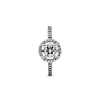Pandora Cubic Zirconia Timeless Round Sparkle Halo Ring
