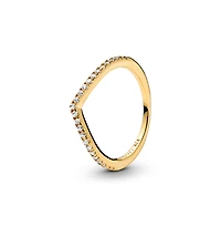 Pandora Cubic Zirconia Timeless Sparkling Wishbone Ring