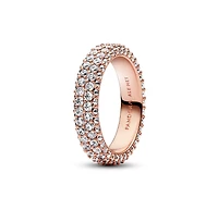 Pandora Cubic Zirconia Timeless Pave Double-Row Ring