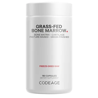 Codeage Grass Fed Bone Marrow Supplement - Freeze Dried, Non-Defatted, & Desiccated Beef Bone Marrow Pills