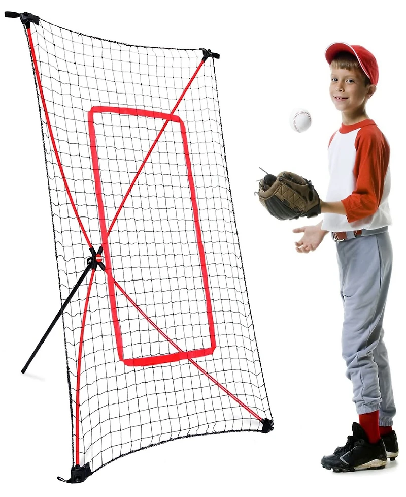 Net Playz Baseball Net, Kids Training Net, Pitch Back, Fielding Practice, Rebound, Throwing Return Exercise, Youth Sport Gifts, Softball Equipment Gea