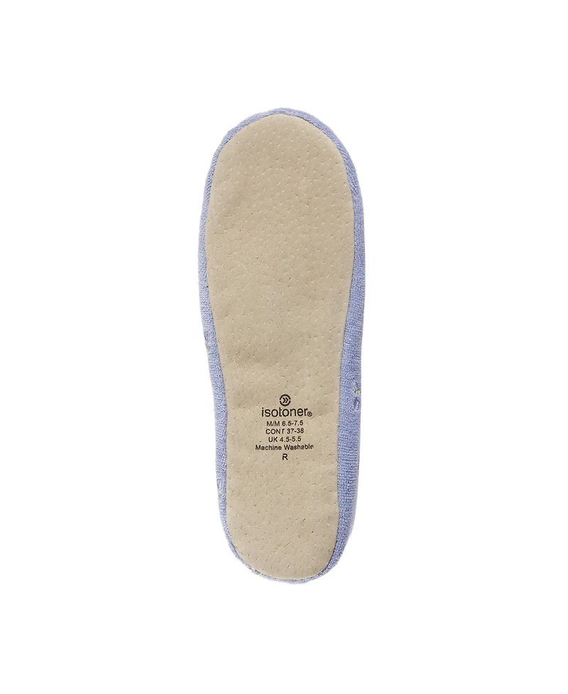 Isotoner Embroidered Terry Ballerina Slipper, Online Only