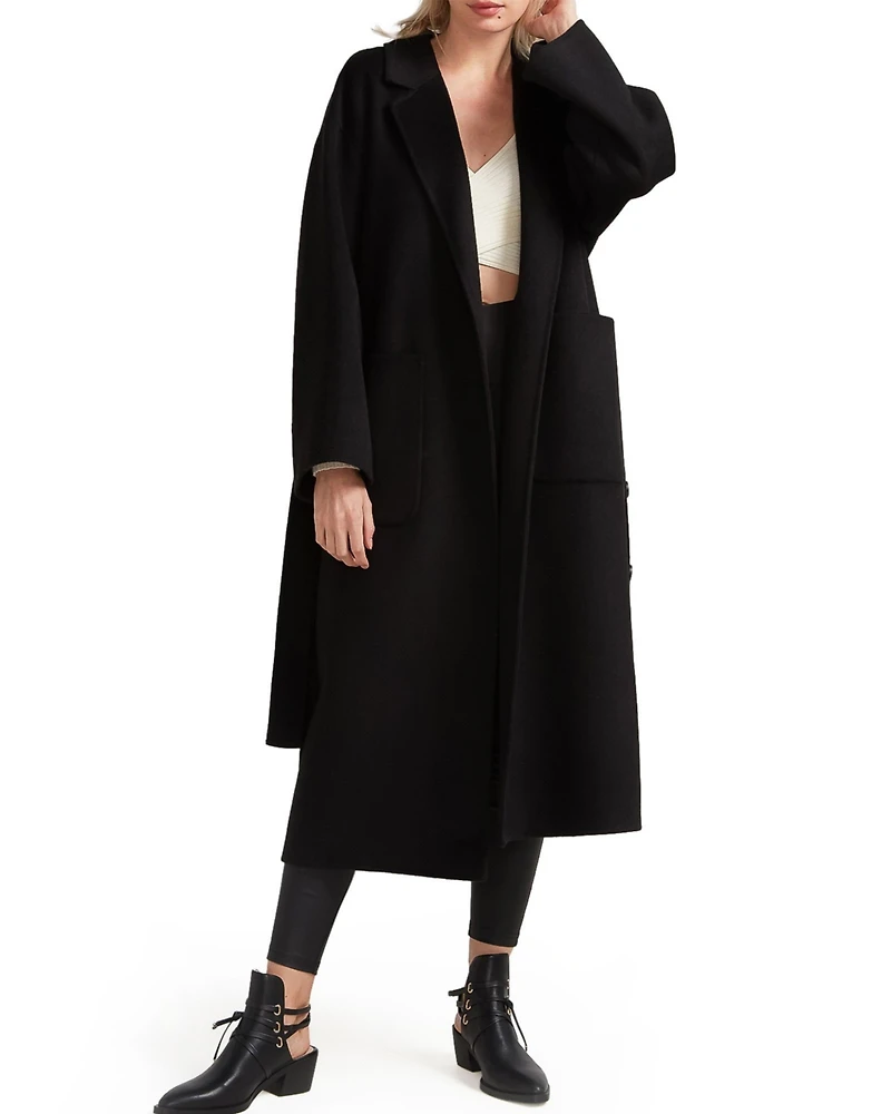 Belle & Bloom Women's Wide Awake Split Hem Overcoat
