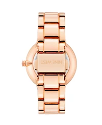 Nine West Women's Quartz Rose Gold-Tone Alloy Link Bracelet Watch