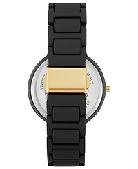 Nine West Women's Quartz Rubberized Alloy Link Bracelet Watch
