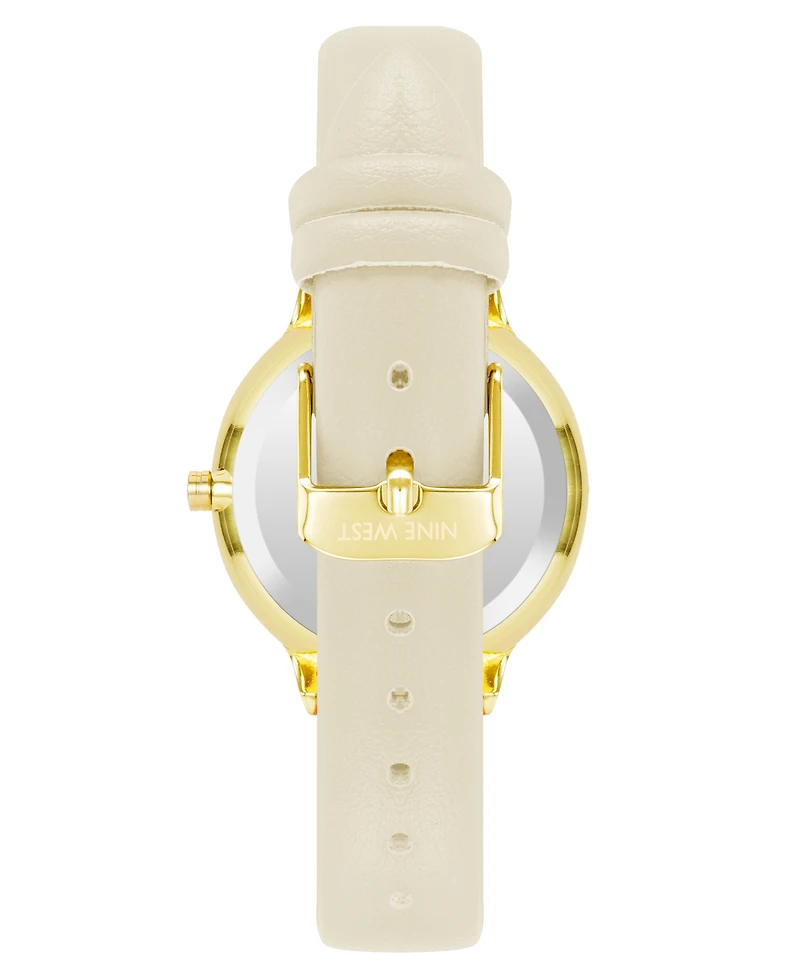 Nine West Women's Quartz Faux Leather Band Watch